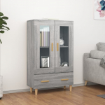 K&otilde;rge kapp, hall sonoma tamm, 70 x 31 x 115 cm, tehispuit