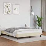 Voodiraam, kreemjas, 140x200 cm, kunstnahk