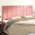Voodipeatsid 4 tk, roosa, 80x5x78/88 cm, samet