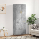 K&otilde;rge kapp, betoonhall, 69,5 x 34 x 180 cm,tehispuit