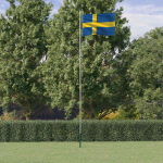 Rootsi lipp ja lipumast, 6,08 m, alumiinium