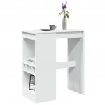 Baarilaud riiulitega, valge, 90 x 47,5 x 103,5 cm, tehispuit