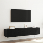 TV Seina Kapp 2 tk Must tamm 80 x 35 x 31 cm Tehispuit