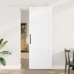 Libistatav uks koos kinnituste komplektiga valge 78x211 cm kvaliteetne puit m&auml;nnist