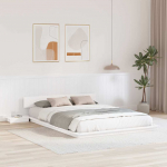Voodiraam Valge 140 x 200 cm puit
