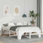 Voodiraam Valge 120 x 200 cm Tahke m&auml;nd
