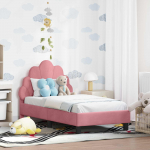 Kuni 3-aastase Voodiraam koos peatoega Roosa 70 x 140 cm Samet