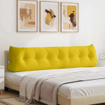 Seljatugi padi kollane 200 x 24 x 50 cm samet