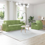 Diivan 2 tk hele roheline 198 x 78 x 80 cm samet