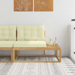 V&auml;lim&ouml;&ouml;bel L&otilde;ppdiivan padjaga Valge 115 x 83 x 73 cm Pol&uuml;ester