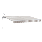 K&auml;igukohandatav varikatus Helehall ja valge 500 &times; 350 cm