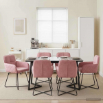S&ouml;&ouml;gitoa Toolid 6 pcs Samet Roosa 59 x 56,5 x 86 cm