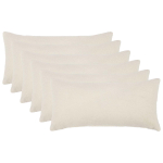 Diivanipadi 6 tk HEERLEN kreemjas 40 x 80 cm boucl&eacute;