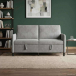 Diivan hoiulaekaga helehall 152 x 78 x 87 cm pol&uuml;ester