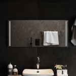 LED vannitoa peegel L&auml;bipaistev 90 x 40 cm karastatud klaas