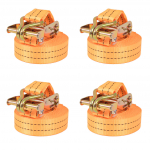 Pingutitega koormarihmad 4 tk 1 tonn 6 m x 38 mm, oranž