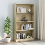 4-korruseline raamaturiiul sonoma tamm 80x24x142 tehispuit