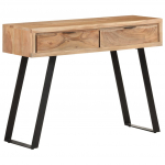 Konsoollaud, 100x35x76 cm, naturaalsete servadega akaatsiapuit