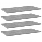Riiuliplaadid 4 tk, betoonhall, 60x30x1,5 cm, puitlaastplaat