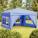 Kokkupandav peotelk seintega, sinine, 3 x 3 m