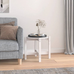 Diivanilaud, valge, &oslash; 52,5x45cm, m&auml;nnipuit