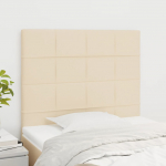 Voodipeatsid 2 tk, kreemjas, 80x5x78/88 cm, kangas