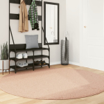 Vaip huarte, l&uuml;hikese narmaga, pestav, kahvaturoosa, &oslash; 200 cm