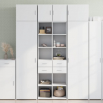 Hoiukapp, valge, 70 x 42,5 x 225 cm, tehispuit