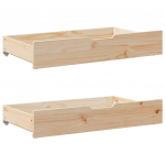 Ratastega voodisahtlid 2 tk, 95 x 55 x 16 cm, m&auml;nnipuit