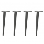 Kohvilaua jalad, koonilised, 4 tk, antratsiithall, 30&ndash;31 cm, teras