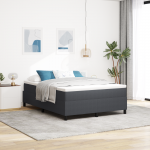 Box spring voodi tumedas hallis 160x200 cm korduurkangas