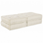 Modulaarne diivan 2 tk cream 140 x 70 x 36 cm kangas
