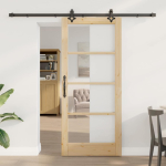 Liuguks pruun 86 x 198.5 cm puit ja metall