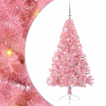 Tehis pre-lit j&otilde;ulupuu koos 150 led-iga roosa 150 cm pvc