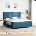 Karbi vedrumadrats madratsiga LEDiga Sinine 180 x 200 cm Samet