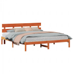 Voodiraam peatsiga Pruun 200 x 200 cm M&auml;nnipuit