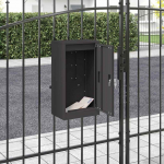 Postkast ladustamisega uksega lukuga must 30 x 20 x 55 cm teras