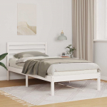Voodiraam peatsiga Valge 90 x 200 cm Tahke m&auml;nd