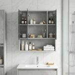 Vannitoa peeglikapp Betoonhall 60 x 14.5 x 70 cm Tehispuit