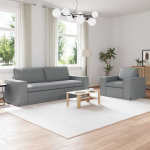 Diivan 2 tk helehall 182 x 80 x 82 cm kangas