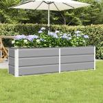 Taimekast helehall 160 x 40 x 45 cm teras