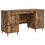 Laud riiuliga Suitsutatud tamm 142,5 x 50 x 75 cm Tehispuit