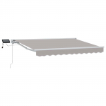 Manuaalne varikatus LED-idega Helehall 3 x 2,5 m