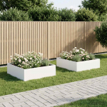 Aia istutuskast 2 tk valge 80 x 80 x 30 cm k&uuml;lmvalmistatud teras