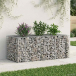 Gabioni t&otilde;stetud voodi H&otilde;bedane 140 x 60 x 55 cm Tsinkteras