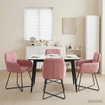 S&ouml;&ouml;gitoa Toolid 4 pcs Samet Roosa 59 x 56,5 x 86 cm