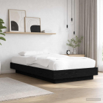 LED-lampidega voodiraam Must tamm 80 x 200 cm Tehispuit