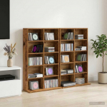CD kapp 2 tk Vana puit 65 x 23,5 x 97,5 cm Tehispuit