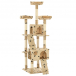 Sisalk&ouml;itega kraapimispuuga kassimaja 170 cm k&auml;paj&auml;lgedega beež