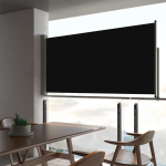 Lahtit&otilde;mmatav terrassi k&uuml;lgsein, 80 x 300 cm, must